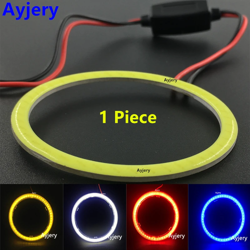 Auto Halo Anillos Angel Eye COB Chips Faros DRL LED para motocicleta Coche 60mm /Ángulo del coche Ojos Led COB Angel Eyes Halo Anillos Faros