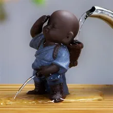 Украшение для чайных питомцев, Китайский народный арт, фиолетовая глина, украшения, фигурки, маленький монах, Исин, Детский мальчик, спрей, мочи, аксессуары для чая