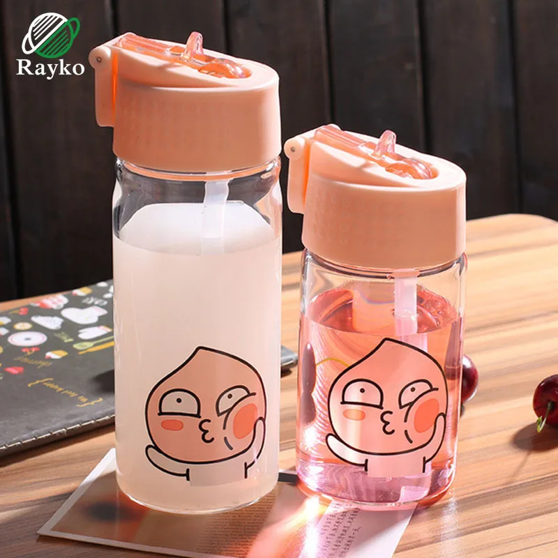 

450ML Cartoon Portable Outdoor Water Bottles Cute Girl Boy Drink Bottle Milk Coffee Leak Proof Water Bottle Sports Drinkware