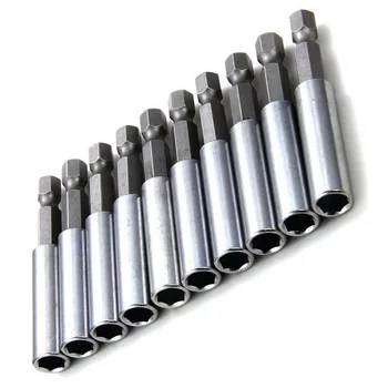 

10 Pieces 1/4" Hex Shank Magnetic Drill Bit Holder Extension Extender Screwdriver Extend Socket Bar Rod