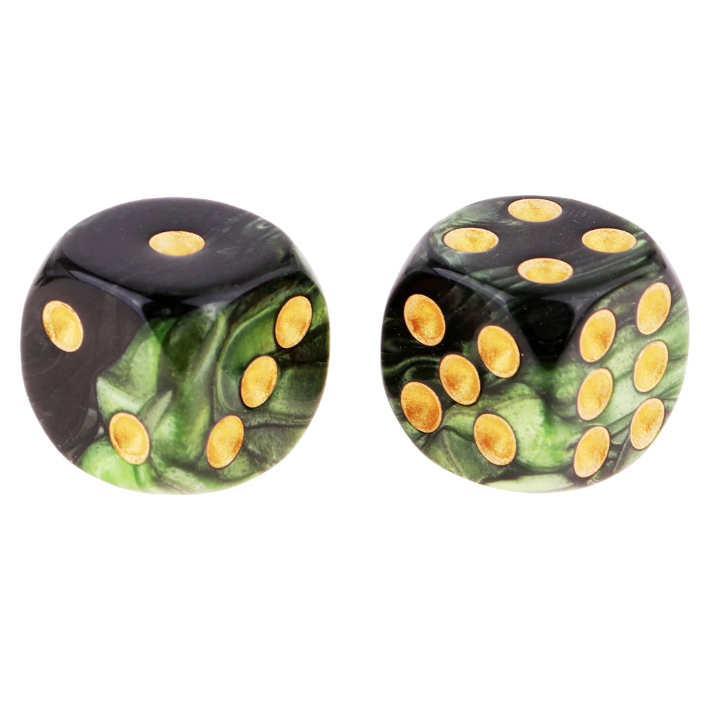 MagiDeal 10pcs 6-Sided Dice Set Bright Colors 16 mm Dice Game Multi-Sided Dice for Board Games Casino Gifts Teaching