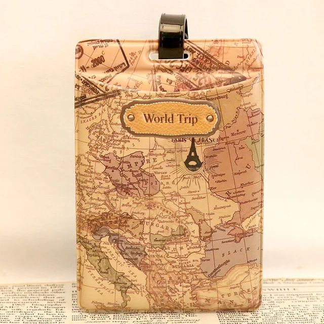 trip word map luggage tag personality special pilot shoulder mark trip word