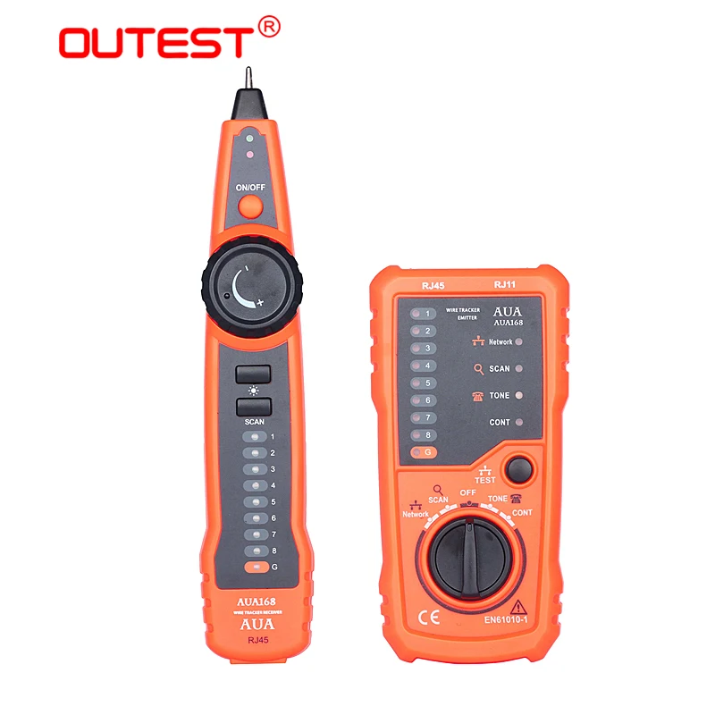 OUTESTnetwork cable tester detector line finder lan cable tester RJ11 RJ45 Cat5e 6 Telephone Wire Tracker Toner