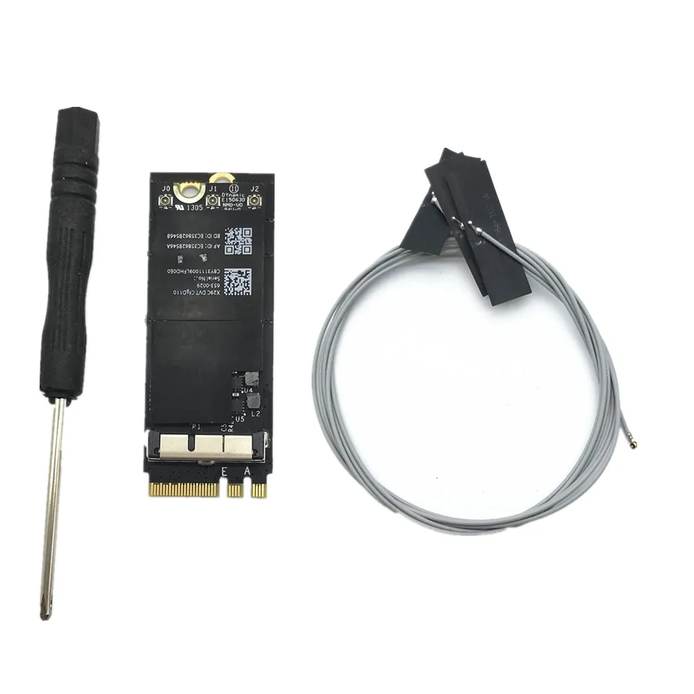 

Broadcom BCM94360CS BCM94360CSAX 867Mbps 802.11ac Bluetooth 4.0 NGFF M.2 Card+Antennas for Mac OS Hackintosh