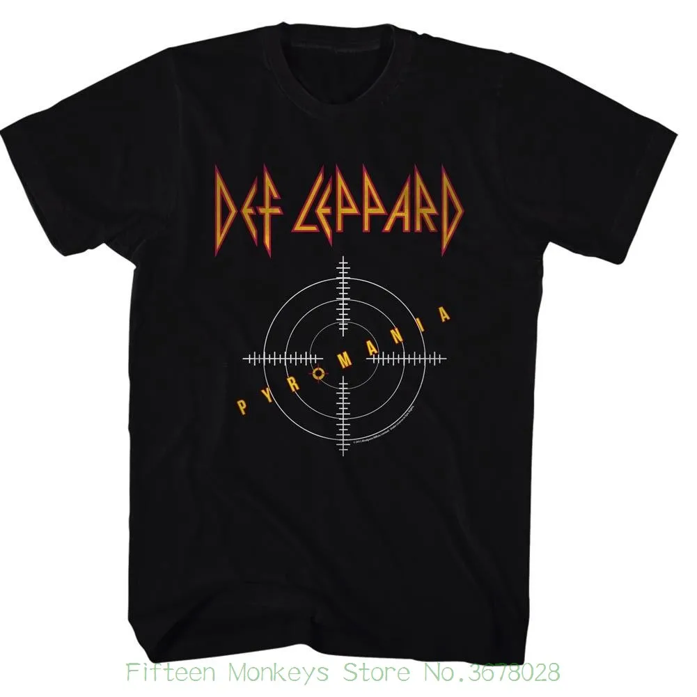 Спортивная футболка Def Leppard-Pyromania черный мужской взрослый письмо печать