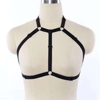 

Sexy Open Chest Harness Bra Women Fetish Pole Dance Bondage Lingerie One Size Body Harness Belt Sexy Crop Tops Bodysuit