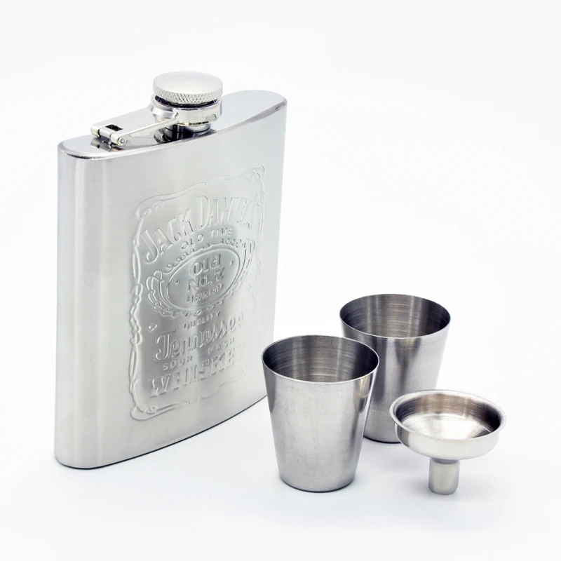 Hip Flask Flask Alcohol Stainless Steel Hip Flask for Men 10 oz with Handy Funnel in Stainless Steel for Storing Whiskey//Alcohol,Silver