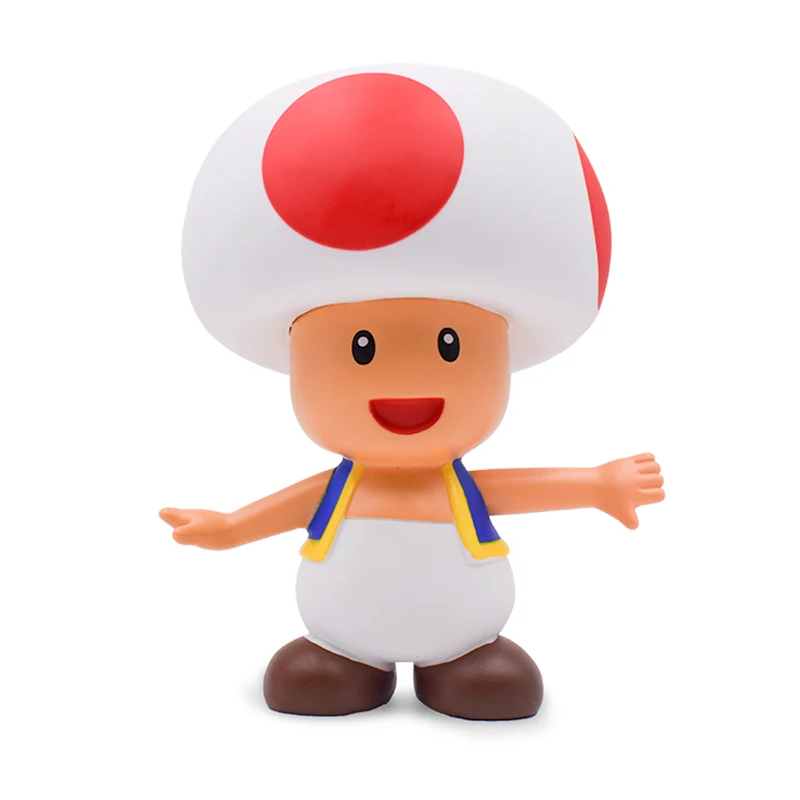 

8'' 18cm Super Mario Bros Mushroom Toad PVC Action Figures Toys for Children Figures Collection