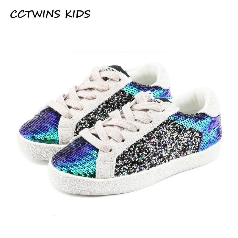 CCTWINS KIDS/осень г.; модные детские кроссовки с блестками; повседневные кроссовки из натуральной кожи для маленьких мальчиков; кроссовки для девочек; FC2340