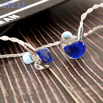 

Newest CTZ 12 24BA One side 12BA in Ear Earphone Custom Made Balanced Armature Around Ear Earphone With 2PIN Plug Earphone