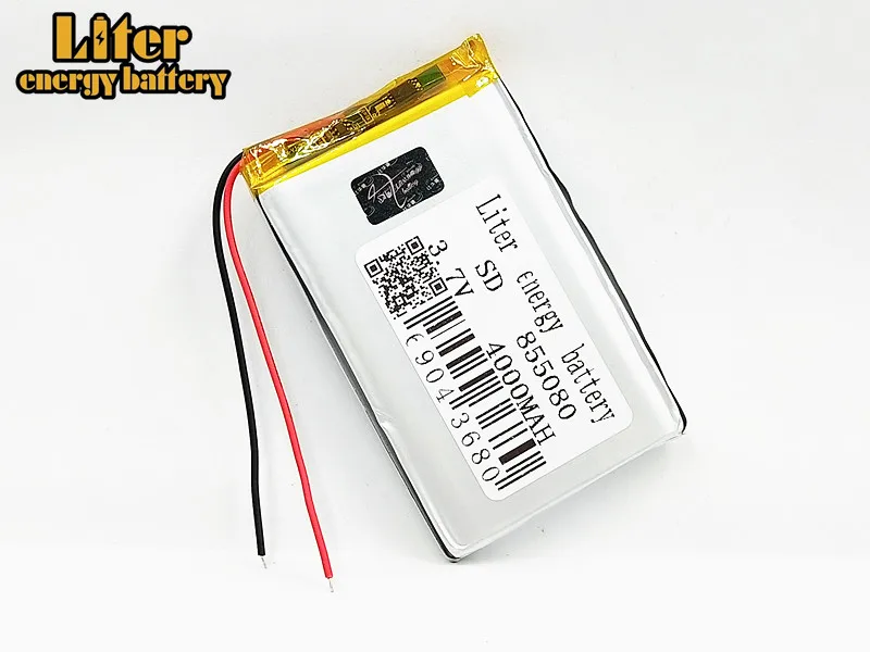 1/2/4pcs 3.7V 4000mAh 855080 Lithium Polymer LiPo Rechargeable Battery cells For Mp3 MP4 MP5 DVD Tablet Electric Toys Power bank |