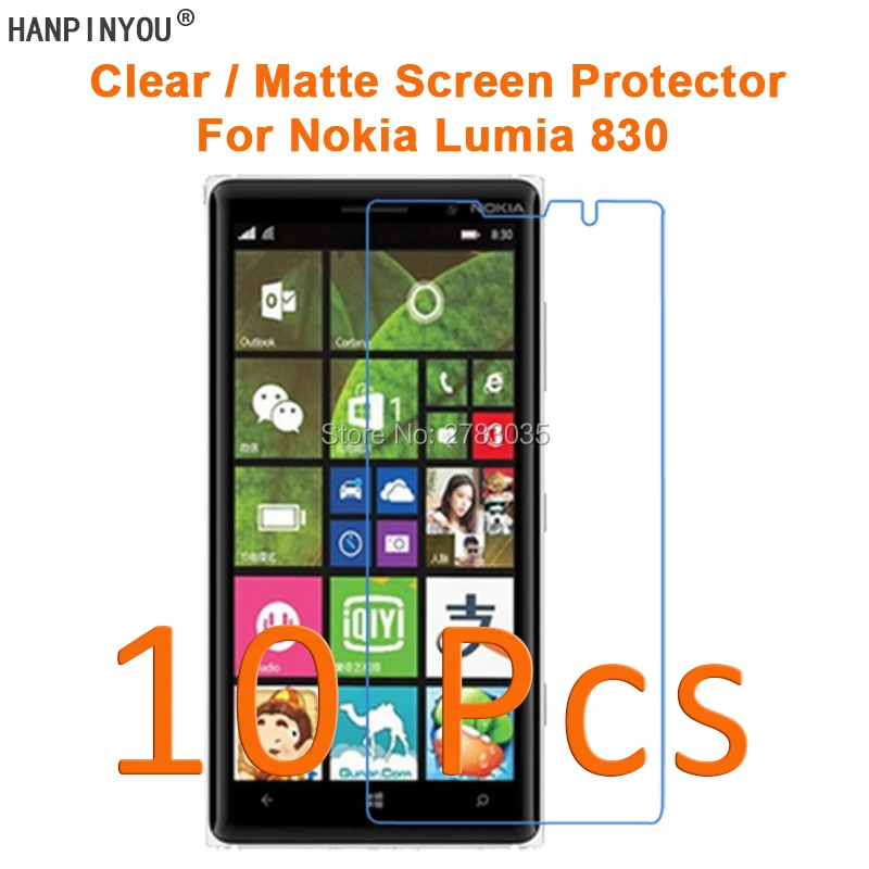 10 Pcs/Lot For Nokia Lumia 830 5.0&quot HD Clear / Anti-Glare Matte Screen Protector Protective Film Guard (Not Tempered Glass) | Мобильные