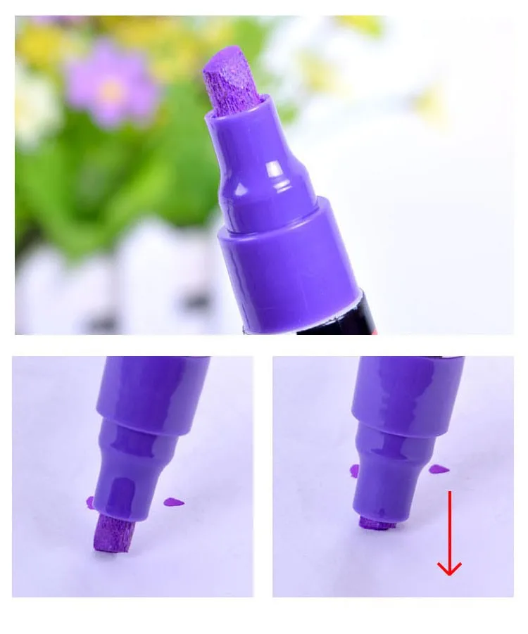 8 цветов/коробка красочные 6mm-chisel-tip маркера для LED Экран и канцелярских товаров