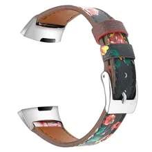 215 мм однотонный на брительках Печатный ремешок роскошный кожаный ремешок браслет часы ремешок для Fitbit Charge 3 18#1016