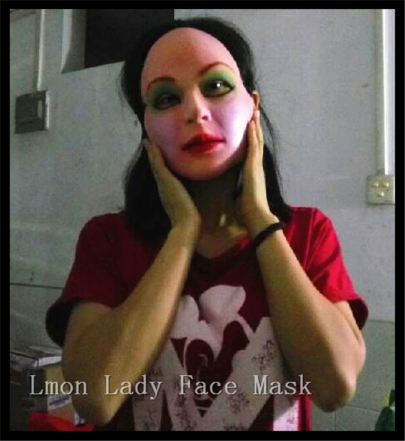 Free shipping Halloween Party Cosplay Laday Women Face Mask Latex Party