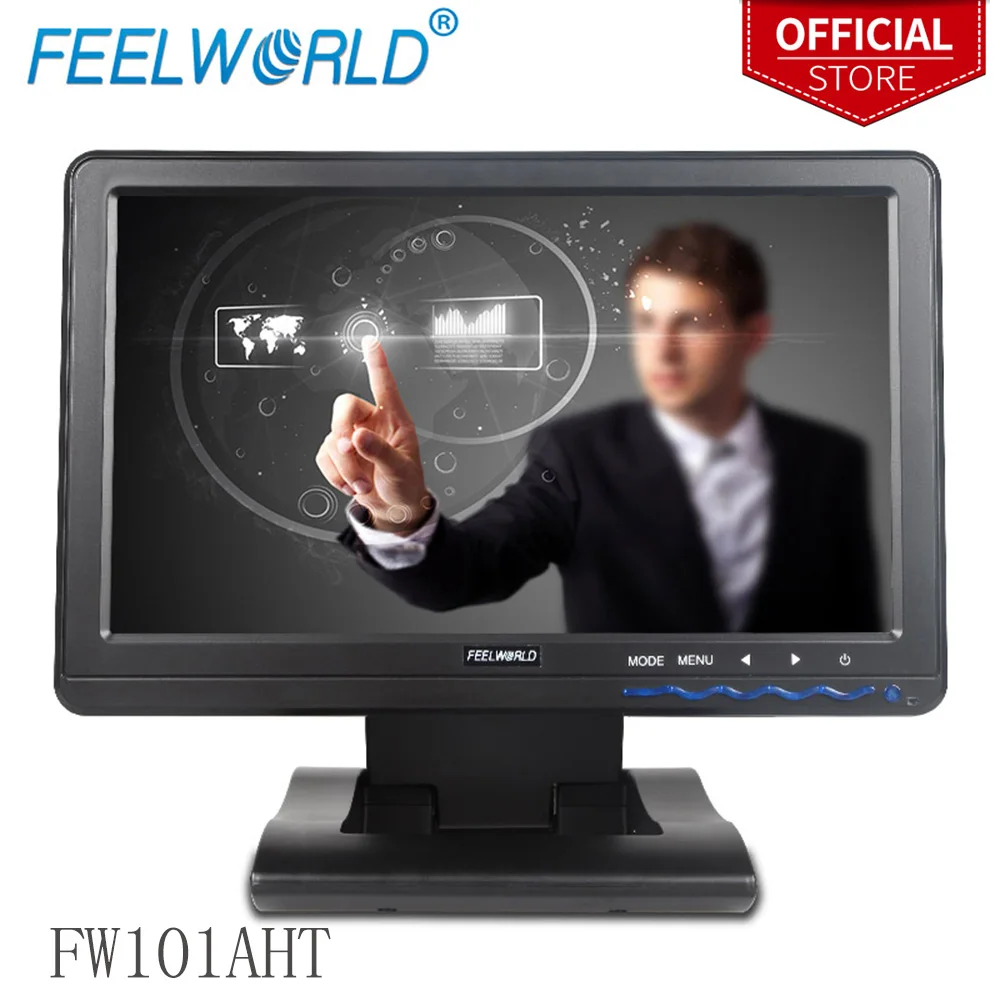 Feelworld FW101AHT дюймов 1024 дюймов ips 600x10,1 TFT ЖК сенсорный монитор с HDMI VGA YPbPr AV ЖК 10,1 "сенсорный экран монитор