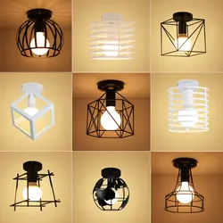 Американский простой гладить art светодиодные светильники потолочные плафон лампы для домашнего гостиная огни Потолочный Светильник