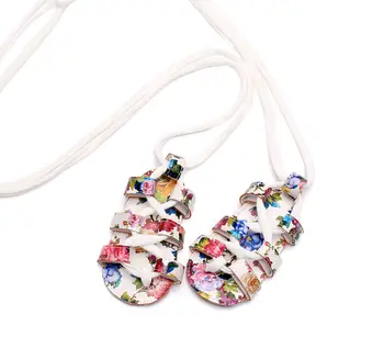 

New Summer Fashion Baby Girls Sandals Fringe Shoes Toddler Infants Lace-up Shoes Floral Summer