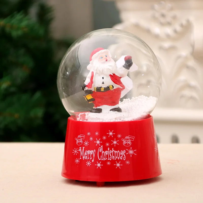 Рождественский Снежный шар музыкальная шкатулка старый человек Снежный отправить подарки рождественские игрушки Новогодний подарок на