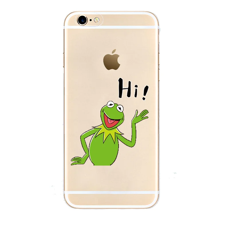 Kermit лягушка Экспрессия ТПУ мягкий силиконовый прозрачный чехол для телефона для iPhone X XS MAX 6 7 8 plus 5 5S 6s se XR лучший корпус