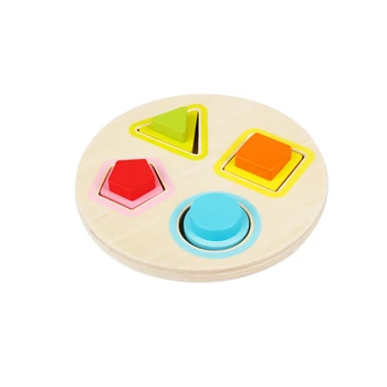 

1set Colorful Wooden Round Puzzle Children 0-6 Years Old Give The Best Educational Enlightenment Toys For Children