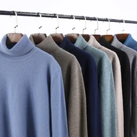 Мужской свитер 100% чистый шерстяной вязаный пуловер зима Новое поступление Модная водолазка Jumepr человек плотная одежда топы 8 цветов Свитера