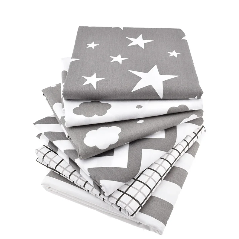 6 шт./лот саржевая хлопковая ткань с принтом для шитья кукол детское постельное