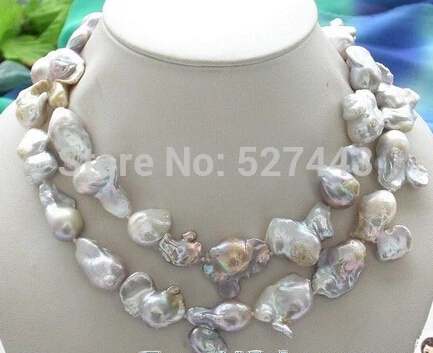 

Wholesale HUGE 32" lavender KESHI REBORN PEARL NECKLACE AAA