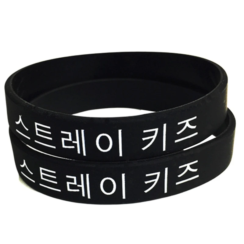 Модный браслет Kpop Straykids с принтом имени человека ювелирные изделия силиконовый