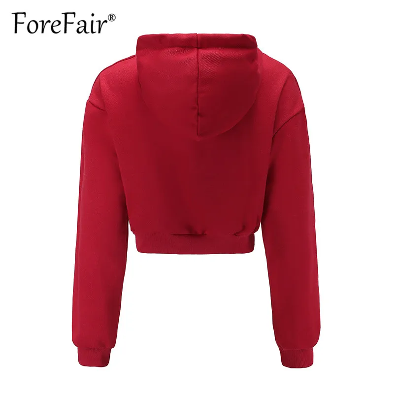 Forefair Autumn Sweatshirt Women Hooded Hoodies 2018 Ladies Solid Long Sleeve Casual Hoodie Harajuku Clothes Pullover Tracksuit Hoodies