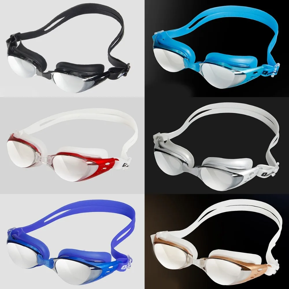 QUESHARK для мужчин и женщин, профессиональные очки для плавания с гальваническим покрытием, анти-туман, УФ-защита, очки для плавания, водонепроницаемые очки для плавания ming