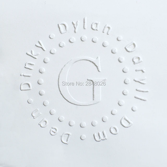 custom embosser monogram return