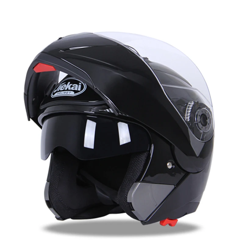 Jiekai Motorcycle helmets Safe Double Visor Flip up helmet casque moto