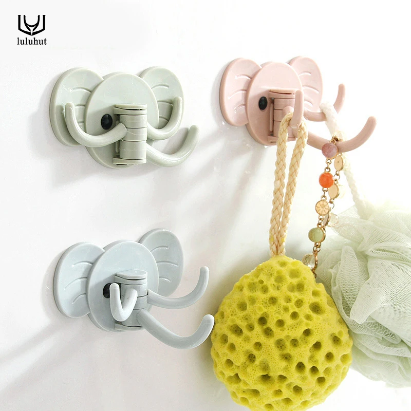luluhut wall mounted hooks cute elephant strong adhensive hooks for