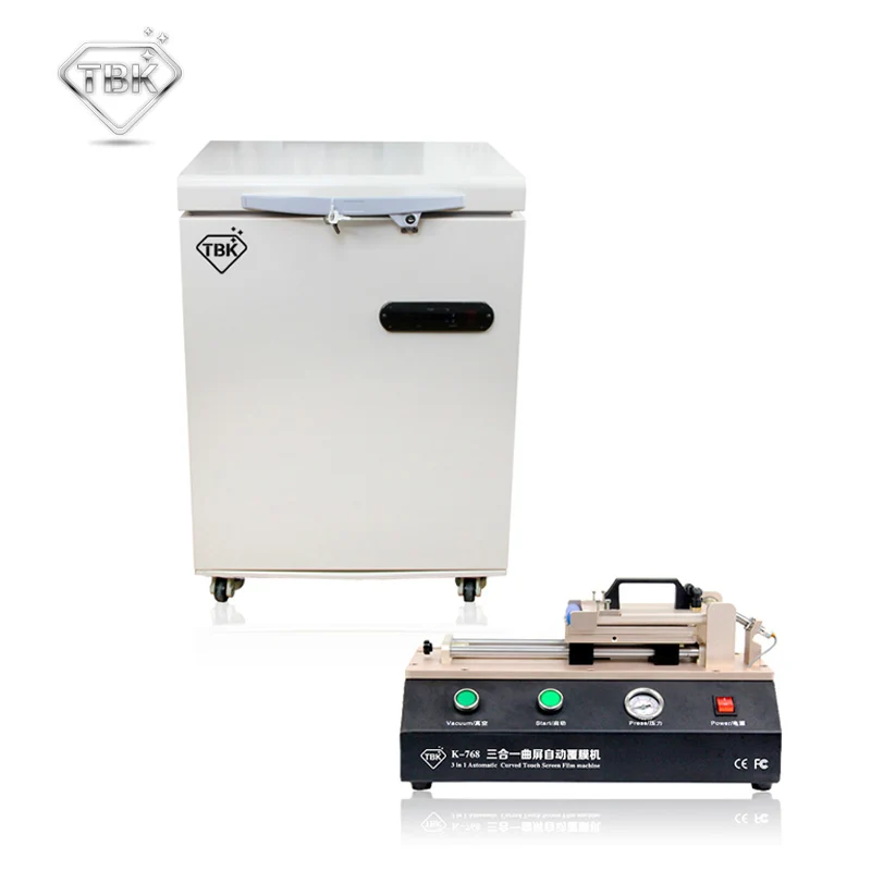 

LCD Touch Screen Frozen Separator+3in1 TBK-768 Automatic Curved OCA Film Laminating Machine