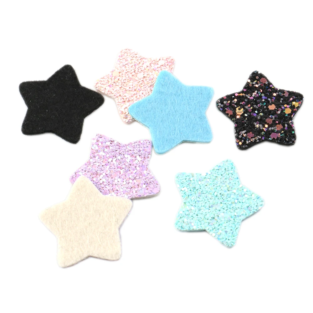 

David accessories Love Star Non-woven Glitter Patch Hair Accessories For Clothes Applique Clothing Sewing,DIY Handmade,20Yc6936