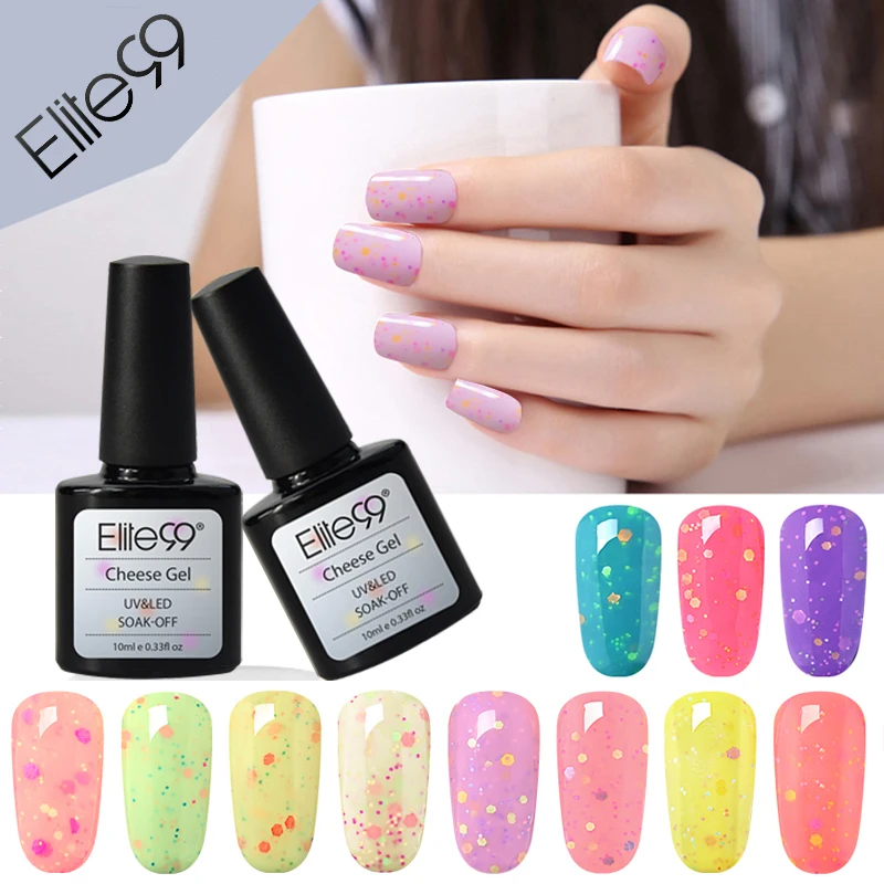 

Elite99 10ML Cheese Gel Nail Polish Candy Gel Varnish Soak Off UV LED Nails Lacquer Semi Permanent Nail Art UV Gel Nail Polish