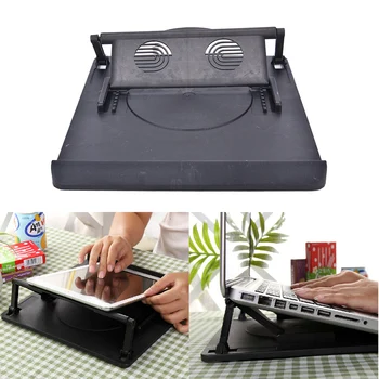 

Laptop Holder Cooling 360 Degree Rotation Stand Mount Notebook Table Desk Swivel