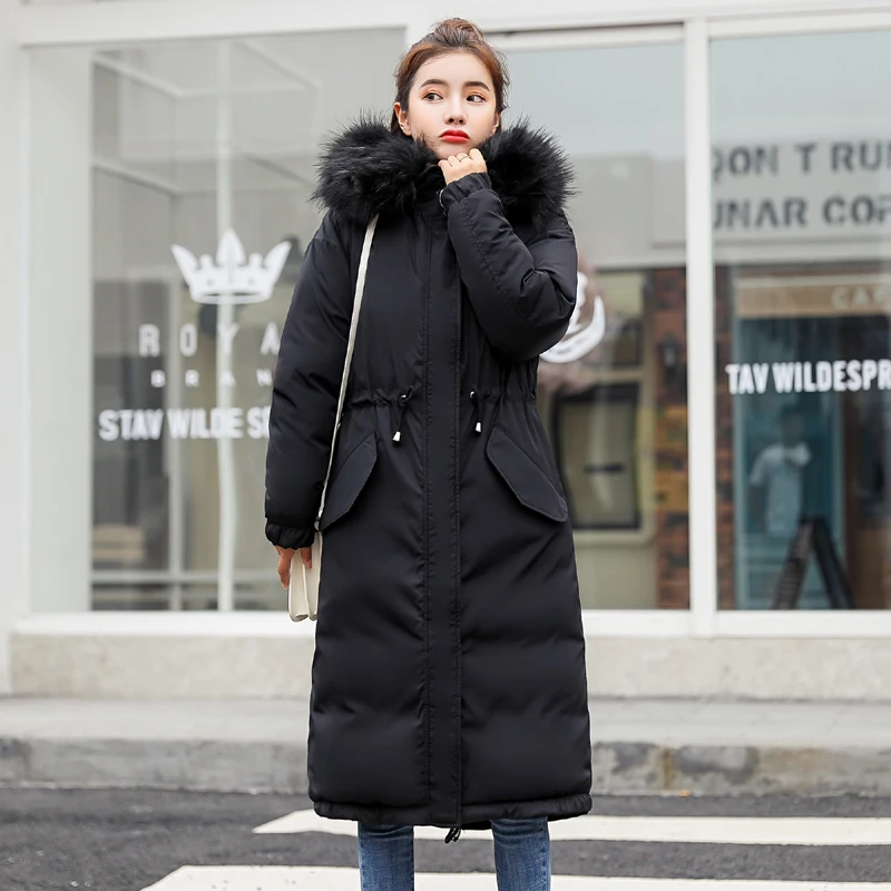 Winter Coat Women Genuine Leather Overcoat Plus Size Fur