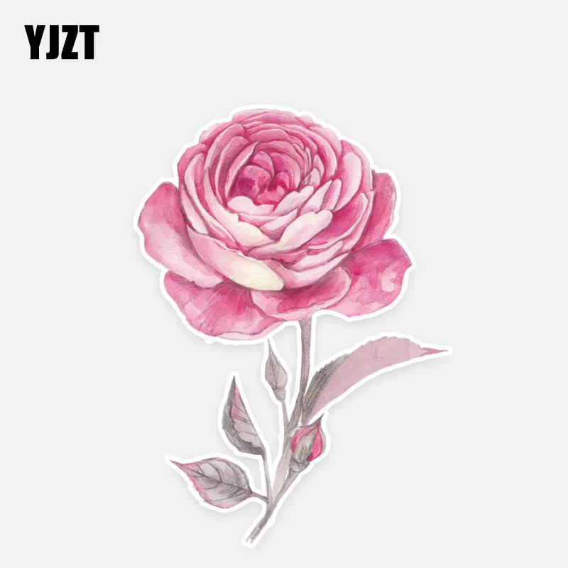 YJZT 9,3*13 см Прекрасный мультфильм розы цветы декор наклейки для автомобиля Высокое качество индивидуальный цветной 11A0818