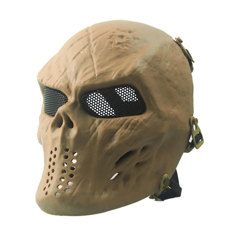 Маска на Хэллоуин, скелет, череп на Хэллоуин, маска на все лицо, вечерние, армейские игры, маска для глаз, регулируемая лента - Цвет: C