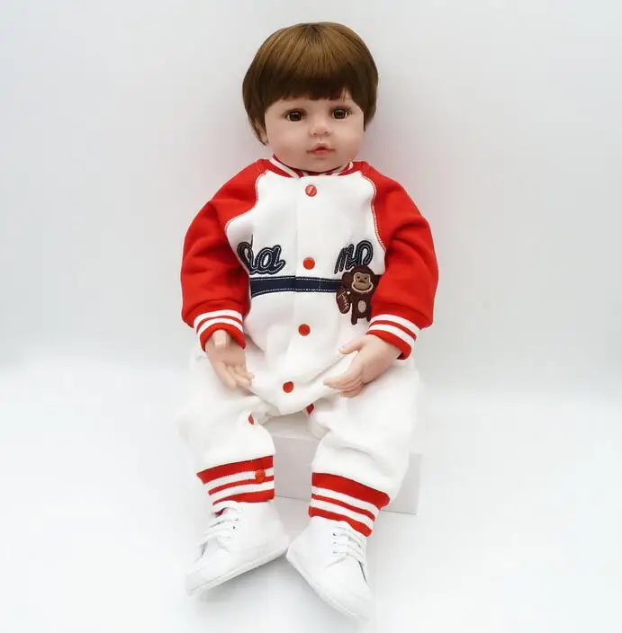 

55cm Silicone Reborn Baby Doll Toys Lifelike Vinyl Toddler Sport Boy Girl Babies Dolls Baby Toys Play House Bedtime Toy