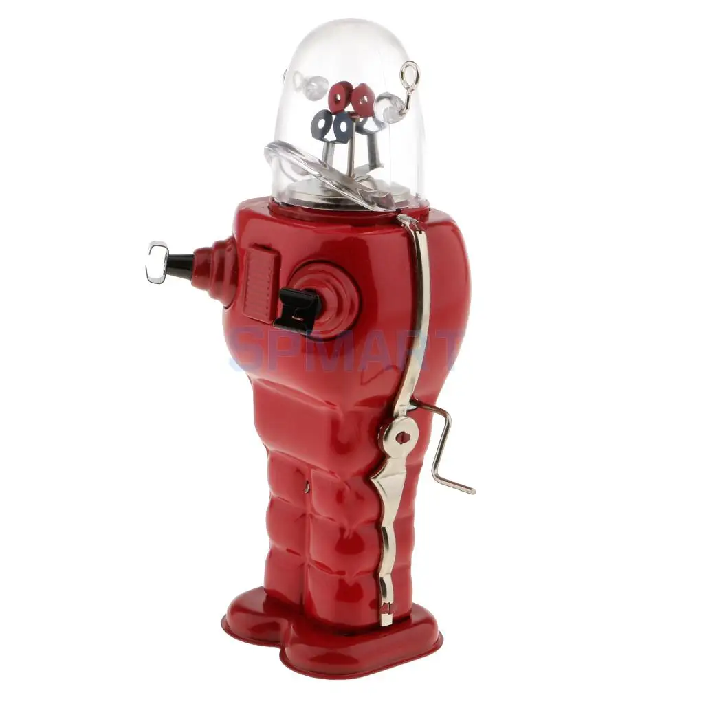Vintage Space Robot Model Wind-up Clockwork Tin Toys Collection Gifts for Kids Children Adult