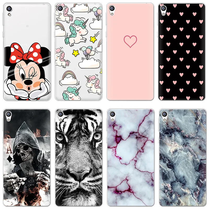 

Marble Cartoon FOR Sony Xperia X Z5 L1 XA1 XA2 XZ XZ1 XZS Plus Compact Case Silicon Soft TPU Clear Coque Cover Back Phone Luxury