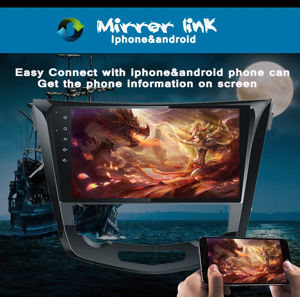 Sale 2Din 10.1"Android 9.0 Car DVD Radio Player Fit Nissan qashqai/X-Trail 2014 - 2018 GPS Navigation 8Core 4G+64G WIFI BT Multimedia 4