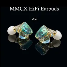 Fones de ouvido de resina a2 mmcx 2pin, fones de ouvido iem hi-fi com composto diafragma, monitor dinâmico para os ouvidos, headphone, feito sob encomenda