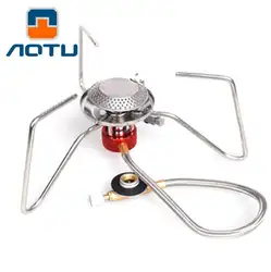 AOTU 3500 Вт открытый кемпинг газовая плита оснащена Fire Starter портативный Разделение газовая горелка треугольник мини-печь система