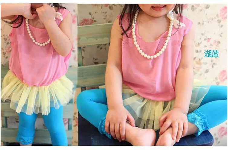 Детские леггинсы для девочек кружевные бархатные леггинсы для маленьких девочек весенние модные штаны для маленьких девочек Однотонные От 5 до 9 лет