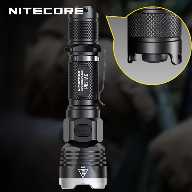 NITECORE P16TAC CREE XM-L2 U3 светодиодный тактический фонарь высокой интенсивности с 1000 люменов+ 300 м дальность луча