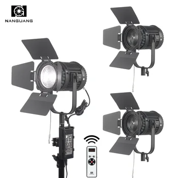 

3pcs 60W Fresnel Spotlight Adjustable 5600K LED Studio Film Light LED Photographic Lighting Kit+Light Bag+2.4G Remote Controller